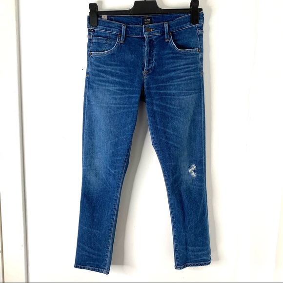 Citizens Of Humanity Denim - Citizens Of Humanity Elsa Mid Rise Slim Fit Crop Jeans